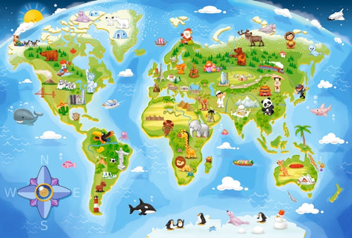 World Map, 40 Maxi, Jigsaw Puzzle by Castorland